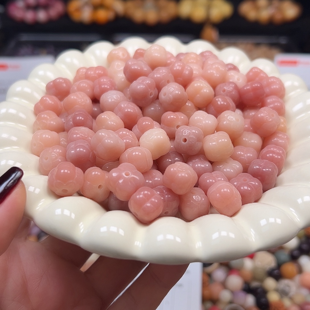 菩提根/象牙果手串粉柿子23颗