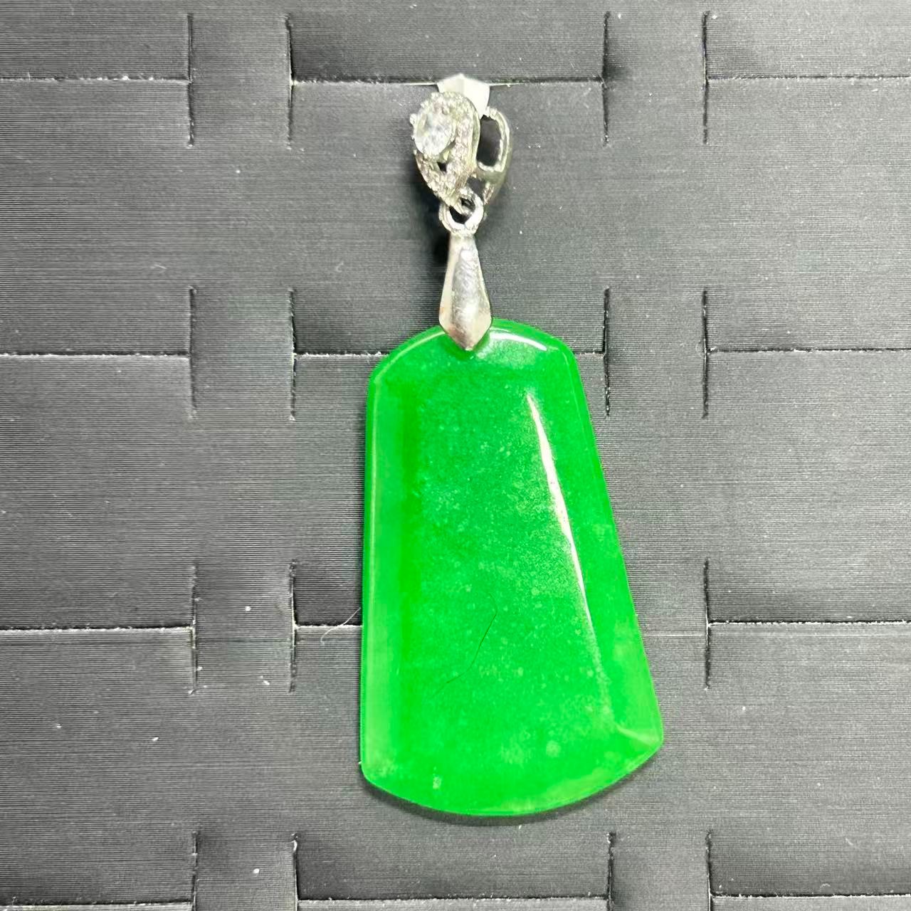 手链 绿翠色无事牌吊坠饰品