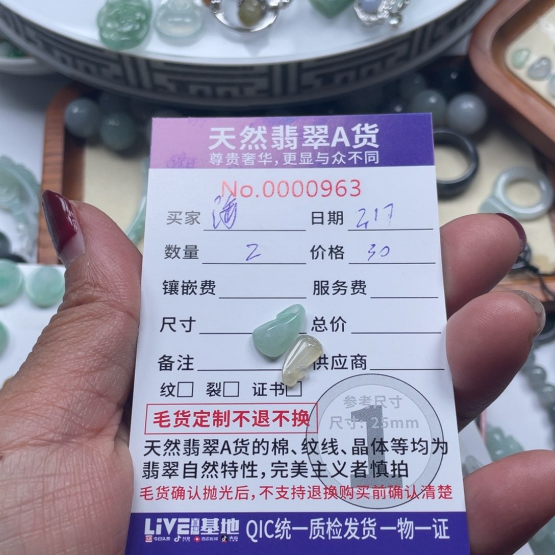 翡翠颈饰未镶嵌海**宝
