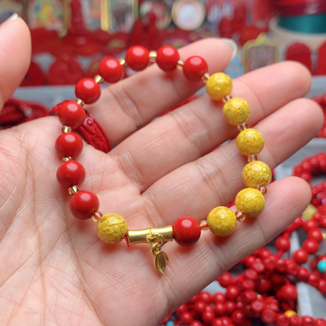 天然辰砂工艺品朱砂手串