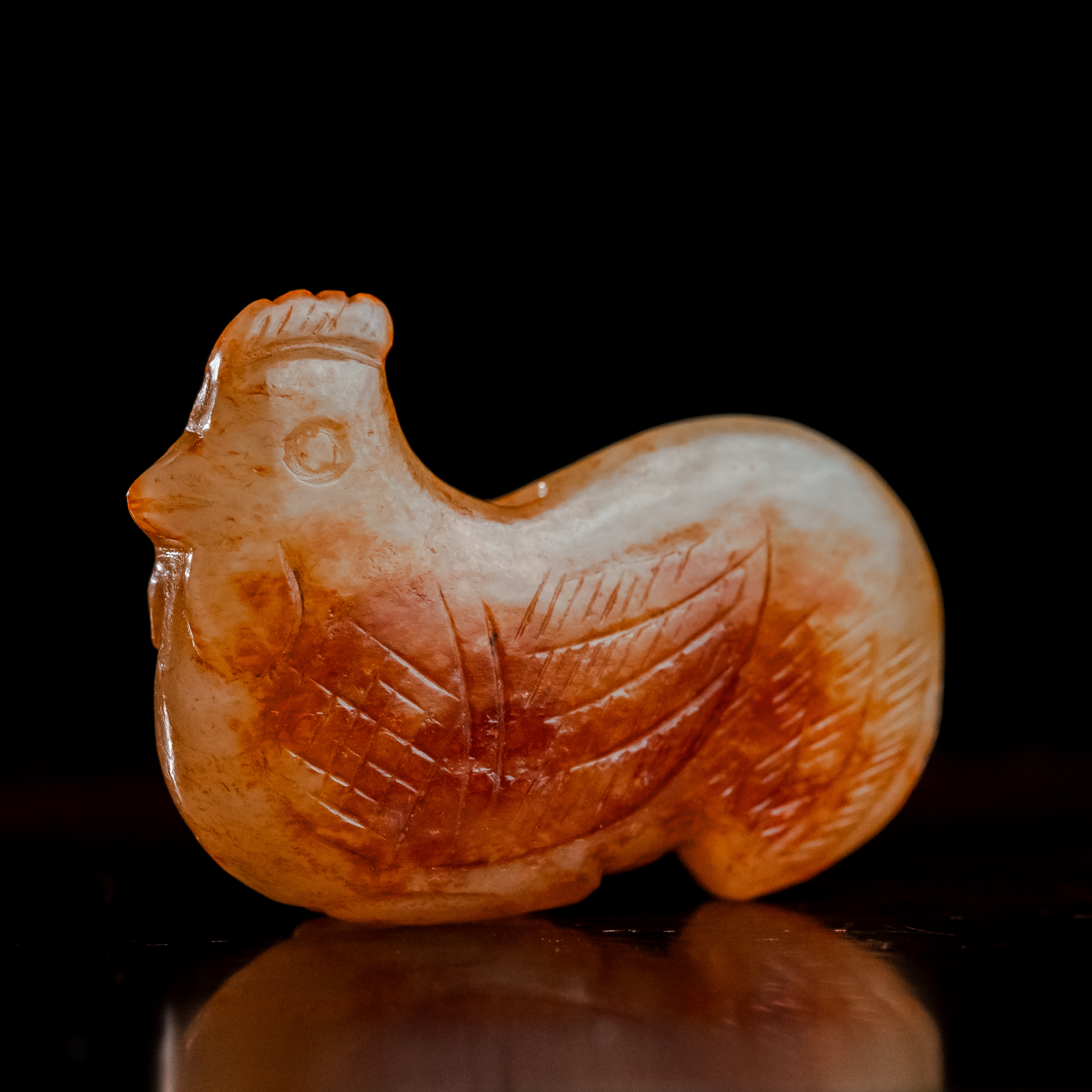 明代和田玉大吉大利花件-NX