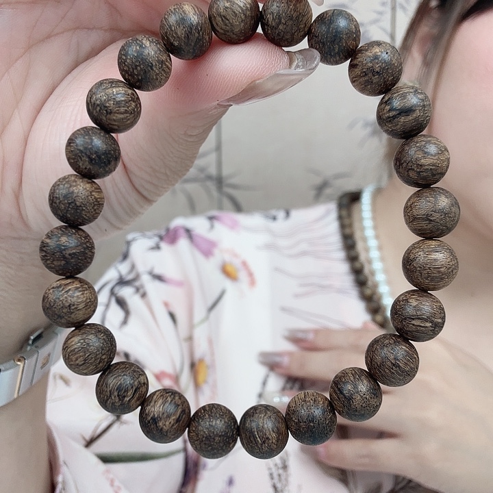 沉香手串0.8柬埔寨菩萨棋单圈多发性一