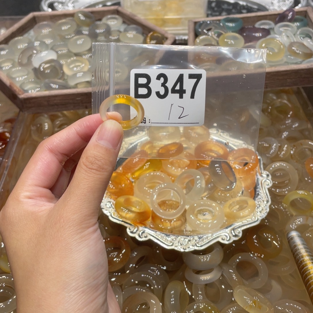 玛瑙/玉髓未镶嵌戒指347