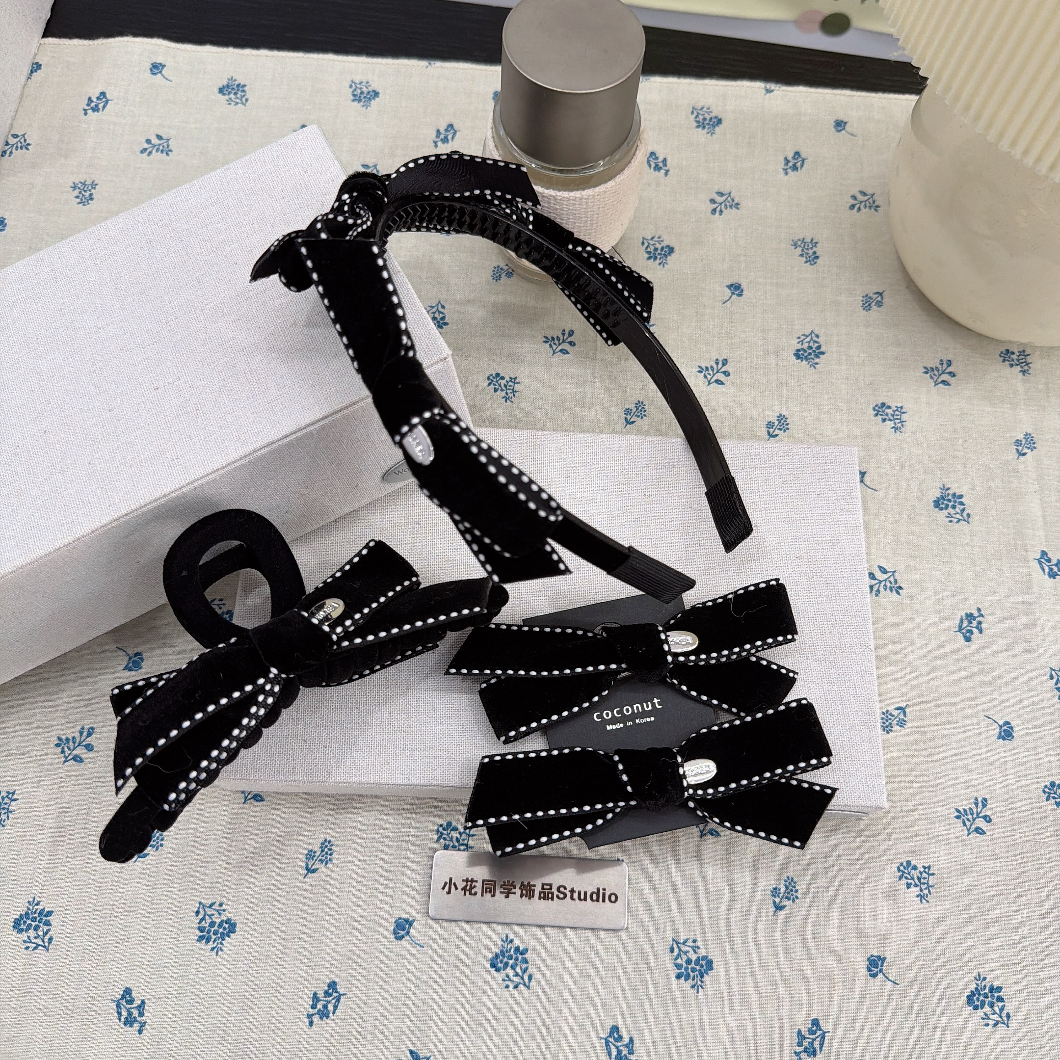 韩系发饰新款高级感明线设计蝴蝶结洗脸束发带发卡发窟头箍发饰女