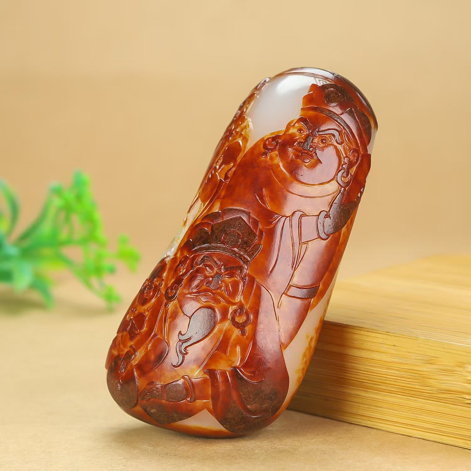 精美和田玉福禄寿把件