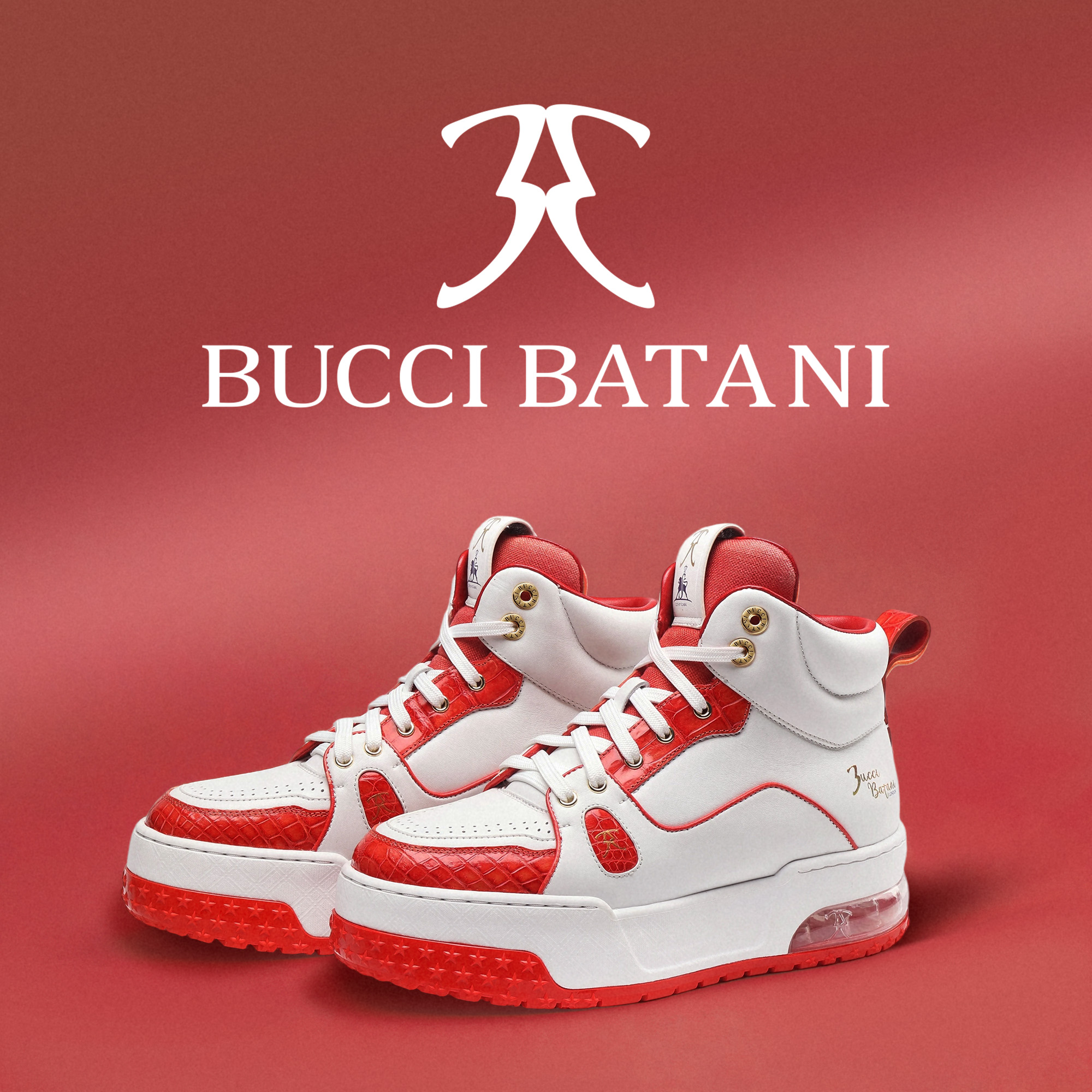 Scabal世家宝女鞋真皮透气高帮手工休闲鞋时尚厚底隐形增高火山红