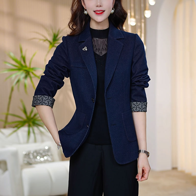 【莫瑞定制】中年妈妈西装外套女2025秋季洋气干练百搭大码西服上衣