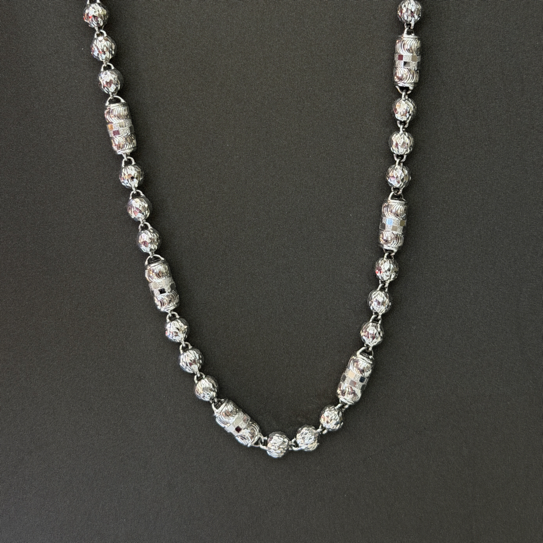 铂金Pt950男款二合一经典全家福桶珠项链时尚百搭41.46