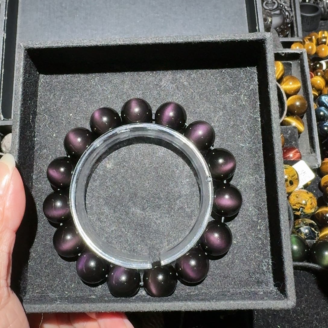 P****黑曜岩未镶嵌手链