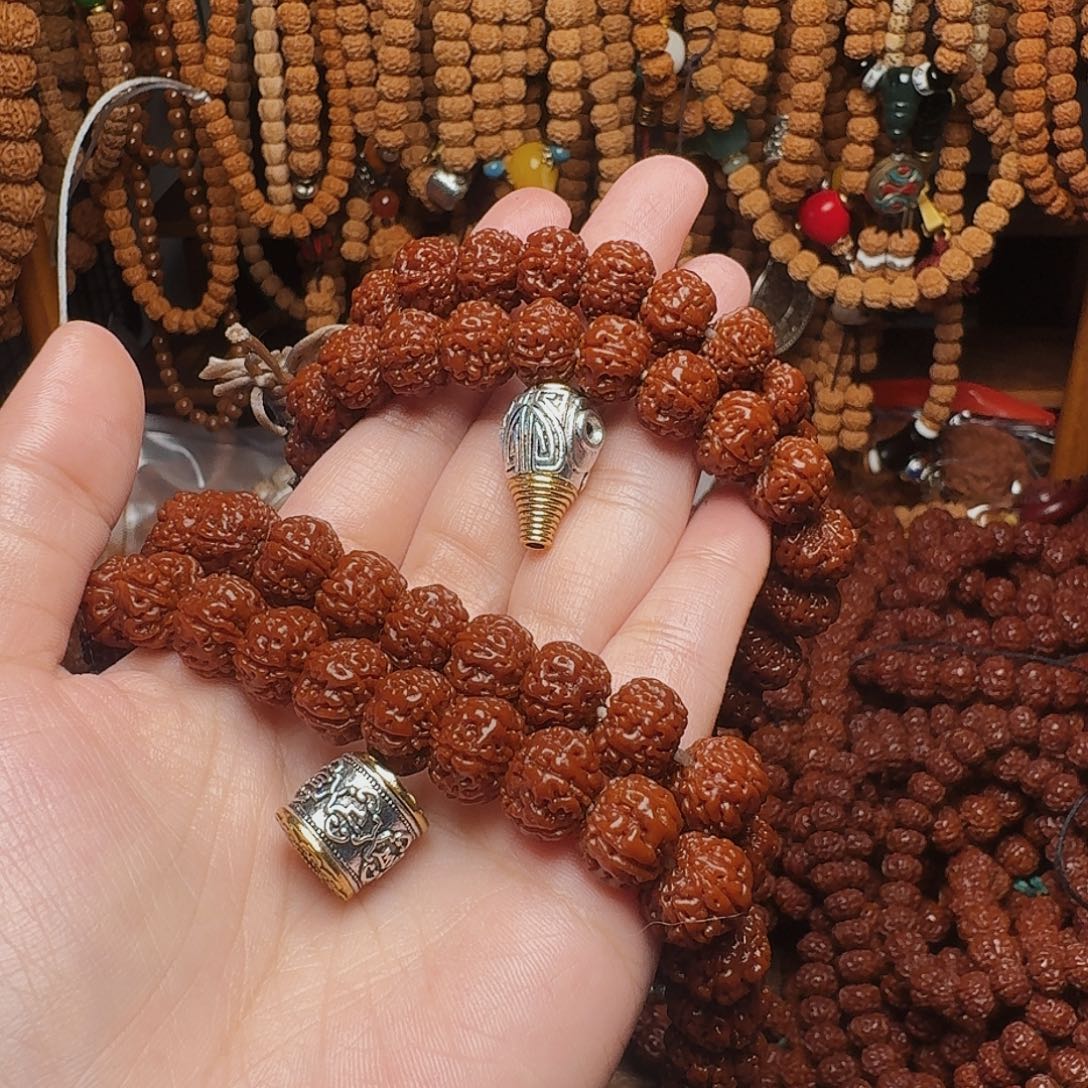 沙***狼吊坠金刚菩提11 108颗六瓣