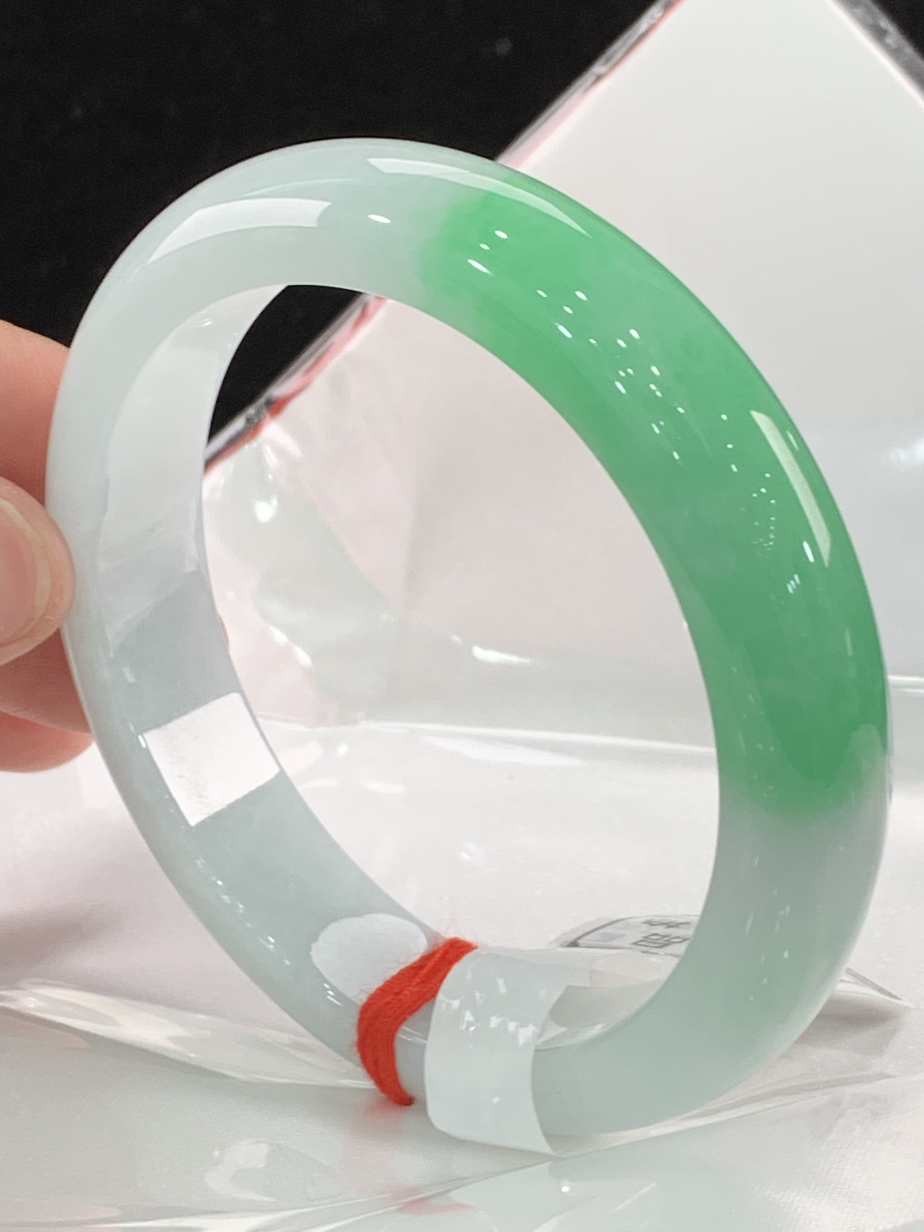 天然缅甸翡翠A货手镯58正圈3104