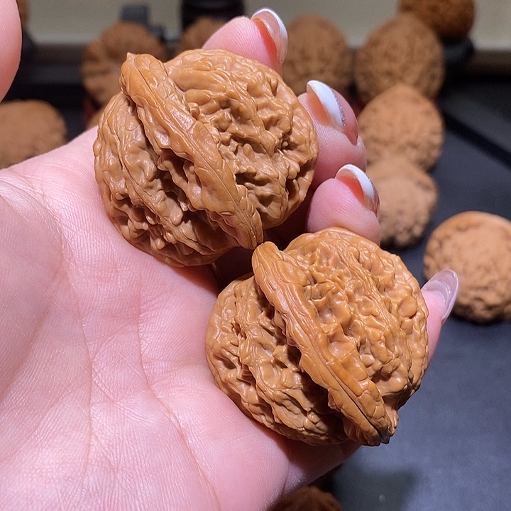 把件文玩核桃42蓟县粗筋虎头