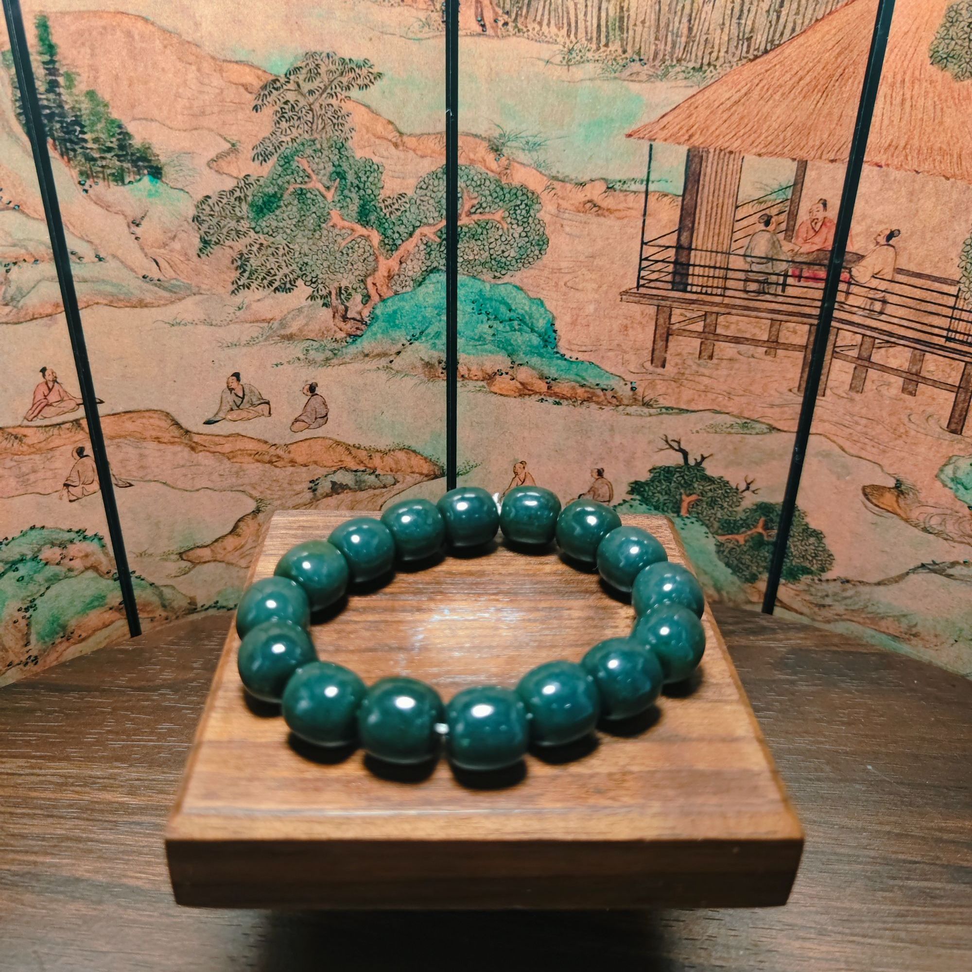 E和田玉桶珠手串（卡14）1197