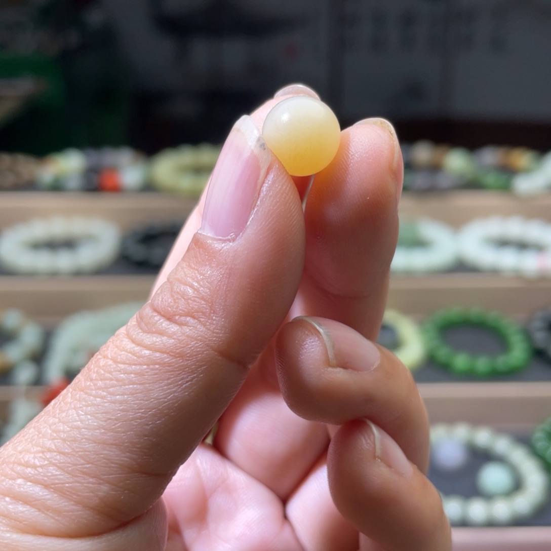 和田玉手链未镶嵌单珠10