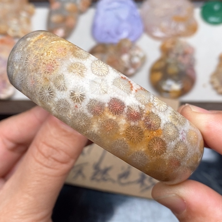 硅化珊瑚（珊瑚玉）手镯未镶嵌61