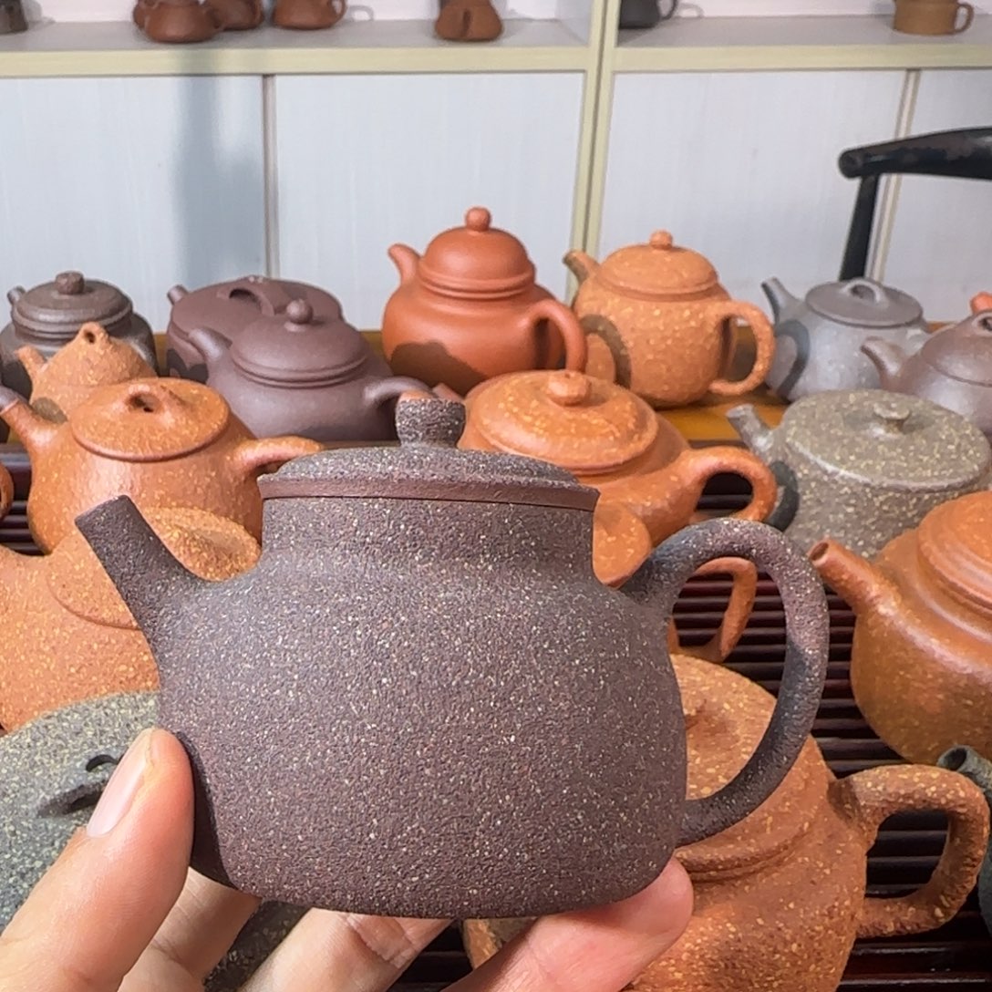 ᵎ***油茶壶紫砂40目桃花泥洗砂訫德钟150cc