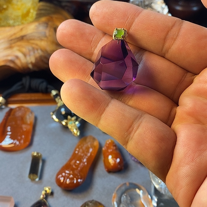 紫晶颈饰银S925镶嵌紫水晶