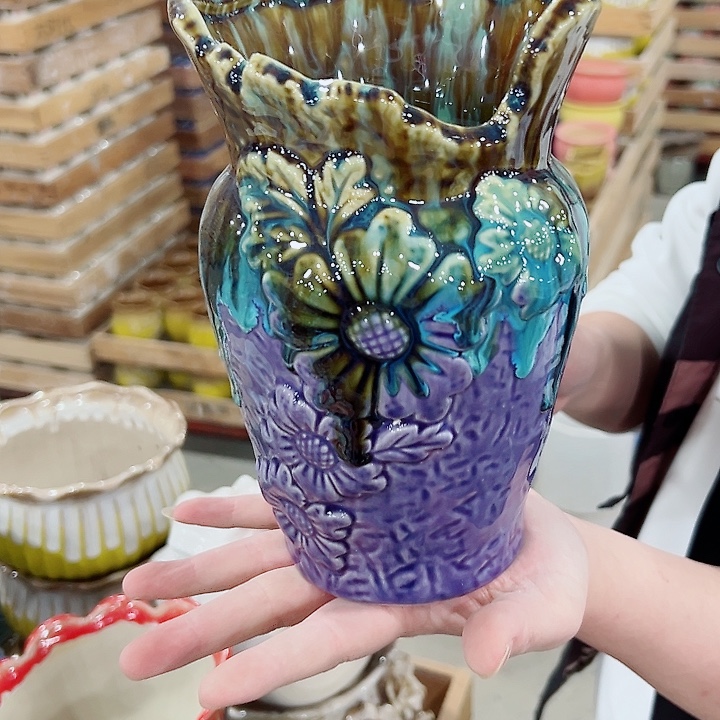 有孔.凑满10元发货多肉陶瓷花盆！