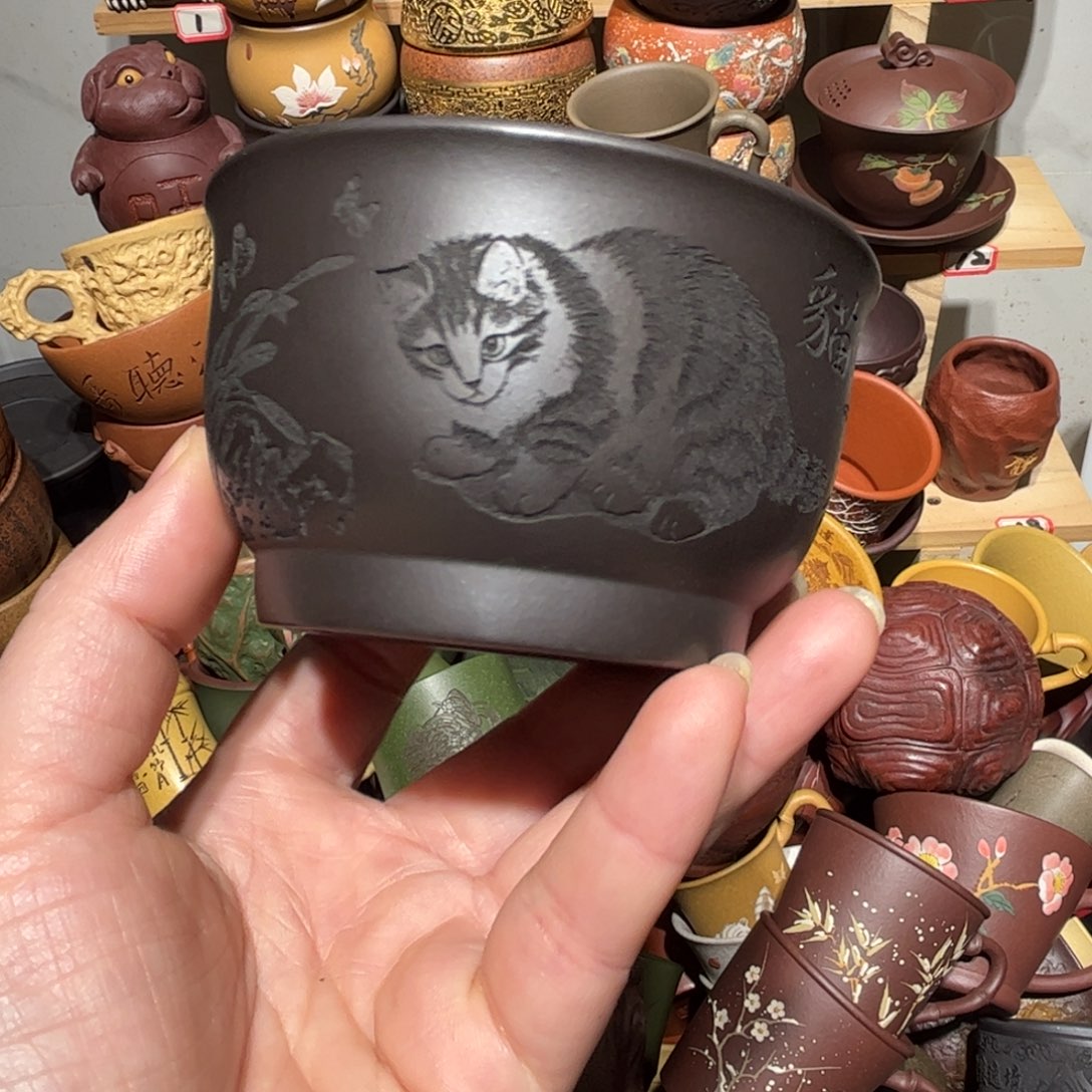 紫砂茶杯宜兴紫砂主人杯