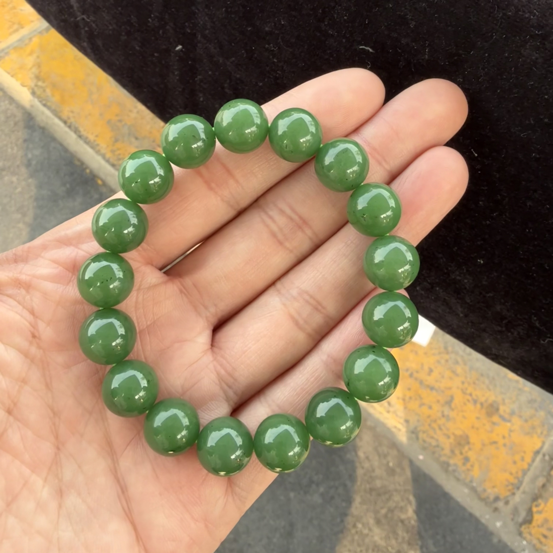 和田玉和田玉碧玉手串