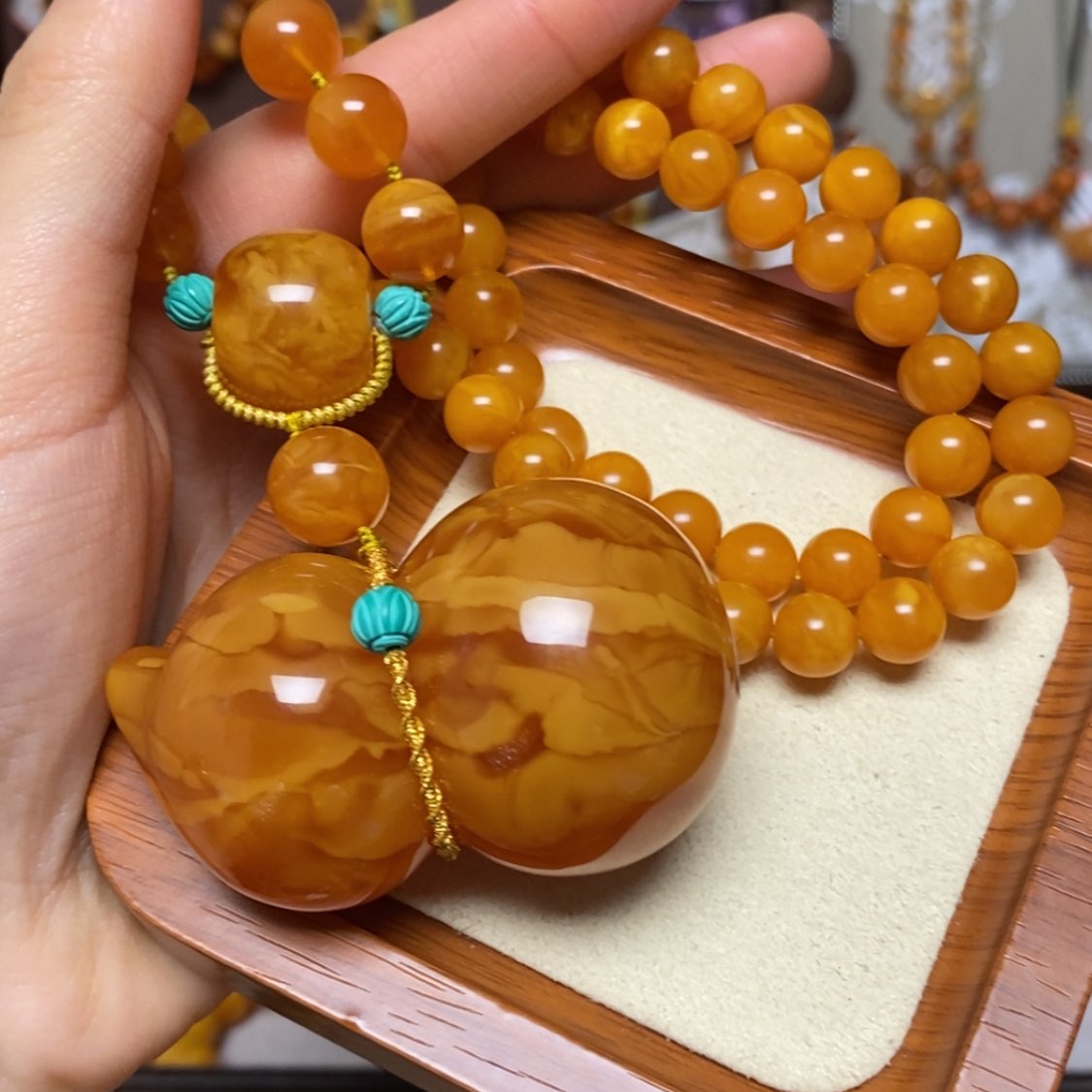 【闪购商品】蜜蜡颈饰未镶嵌红*子项链定制