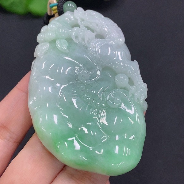 H43-天然A货翡翠-如意