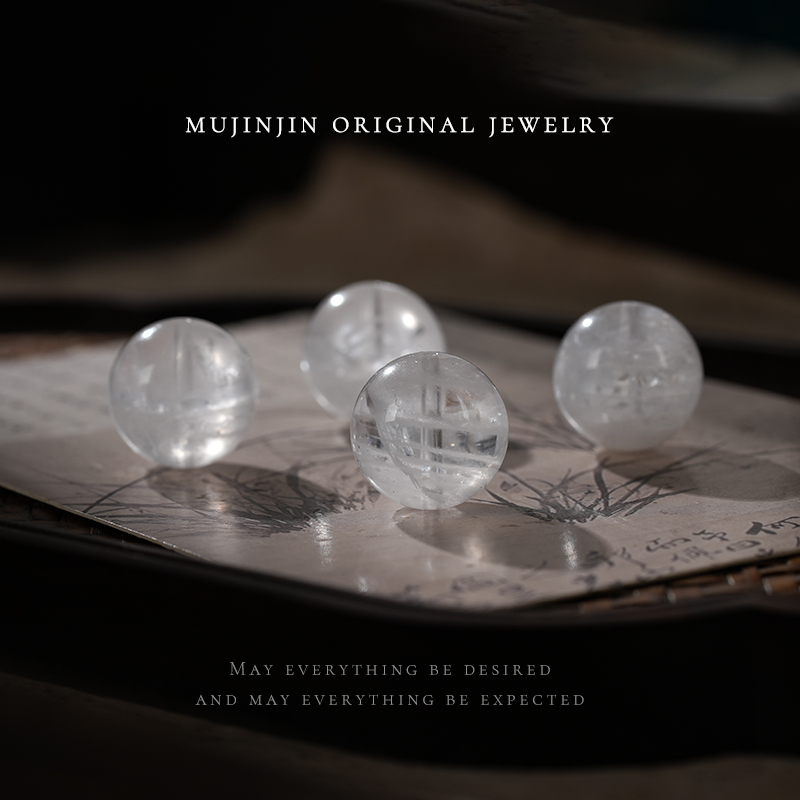 【木槿槿】天然喜马拉雅水晶单珠diy时尚配饰约15m散珠多样性发一