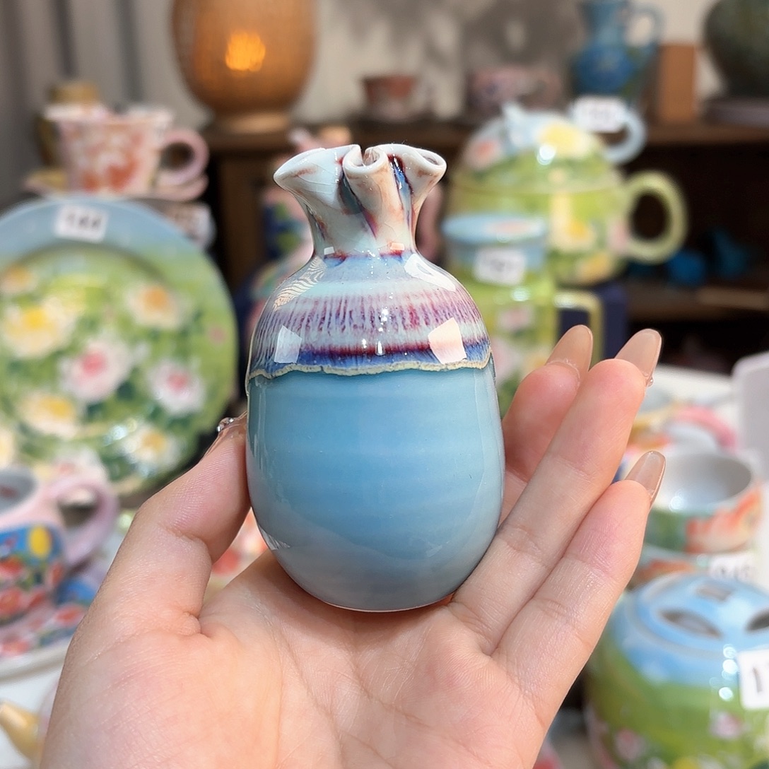 景德镇手绘高温釉下彩陶瓷茶具