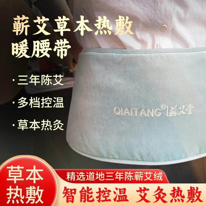 蕲艾草本热敷加厚护腰腰腹电加热艾灸宝艾绒热敷护腰带