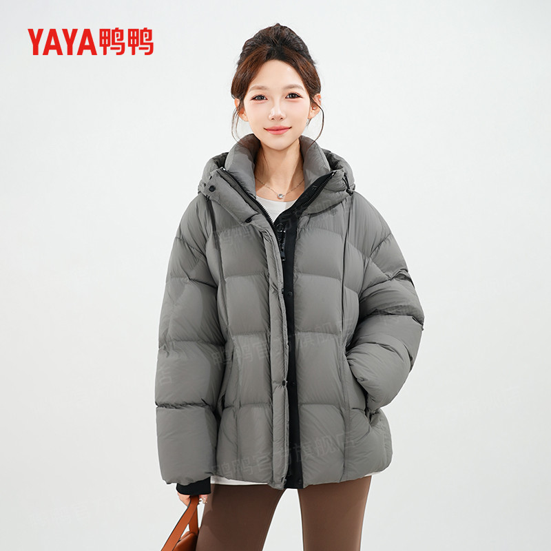 YAYA/鸭鸭羽绒服女冬季新款小个子时尚气质短款外套YE6B600172H