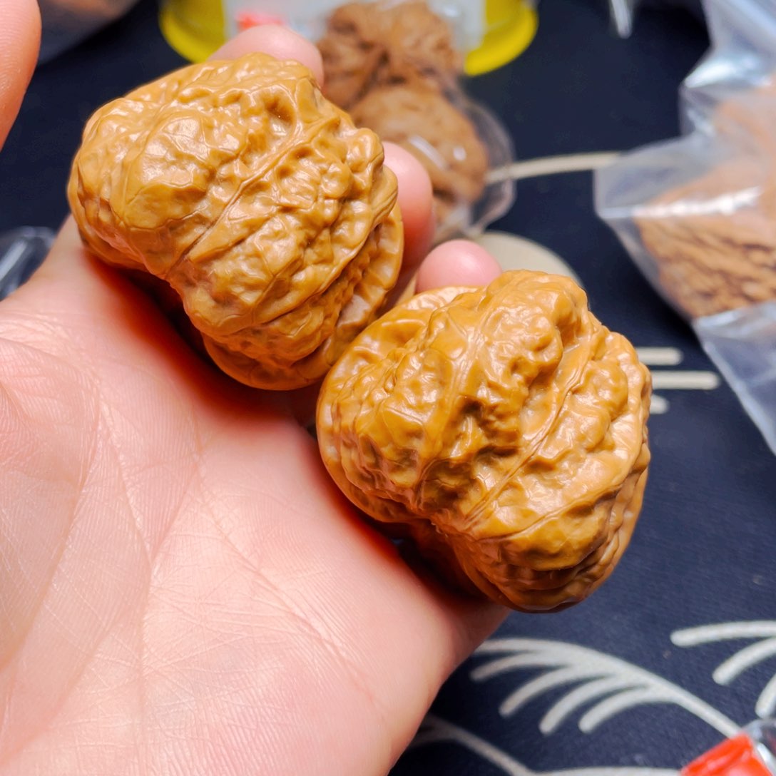 吊坠文玩核桃蛤蟆一对