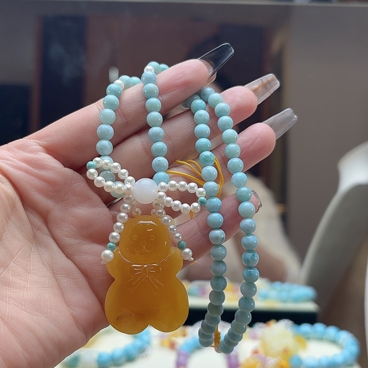 琥珀手链未镶嵌家***猫琥珀