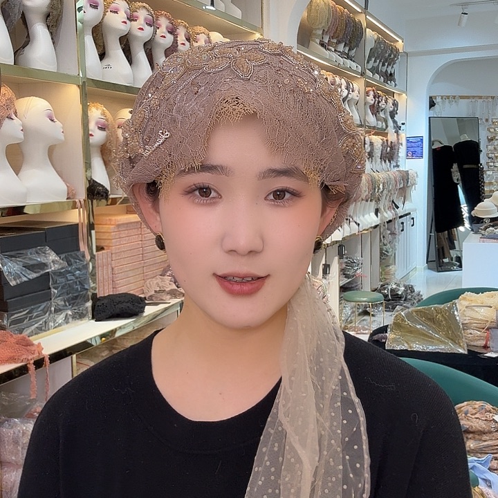 纯棉嘉米拉1352披肩帽香槟色