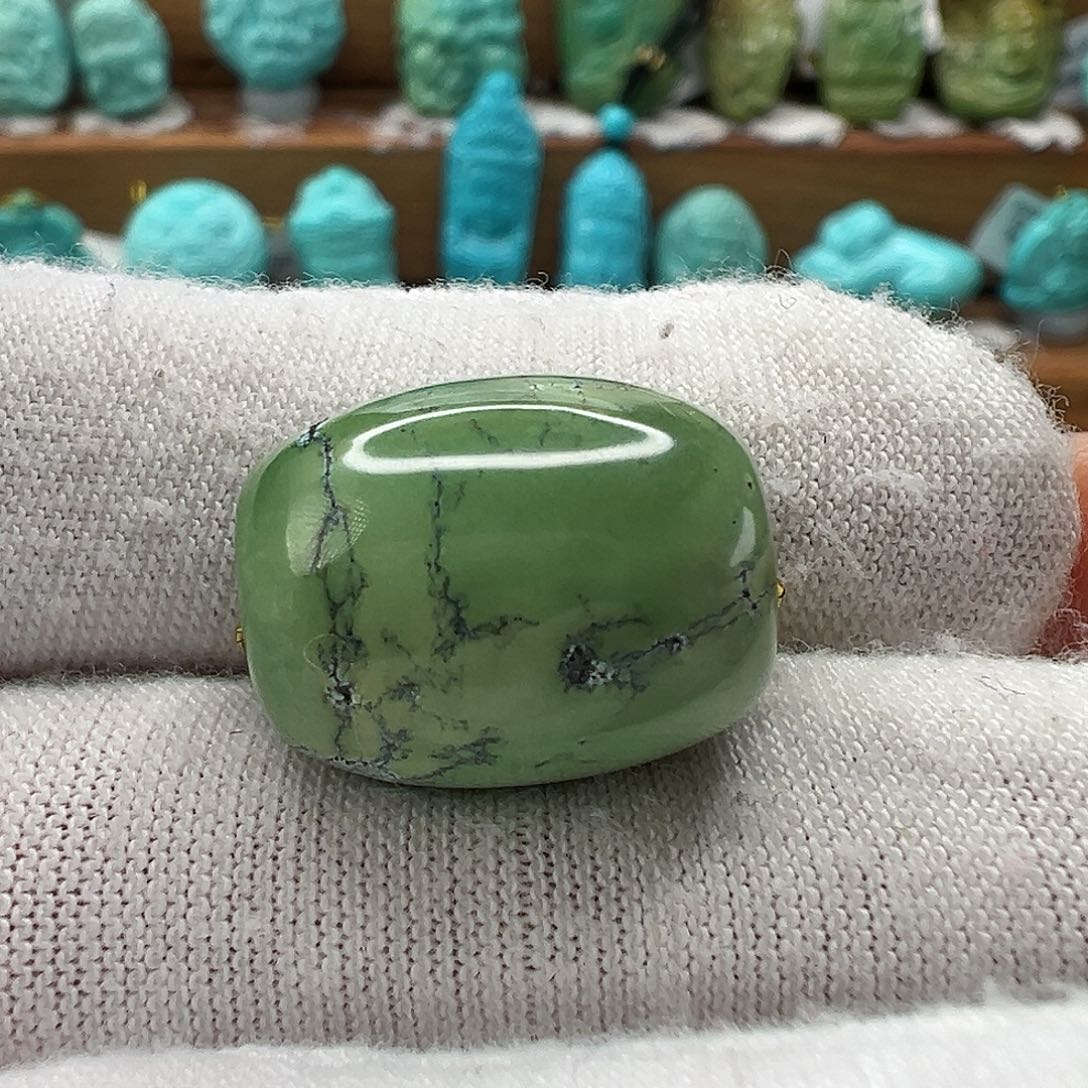 绿松石桶珠 未镶嵌