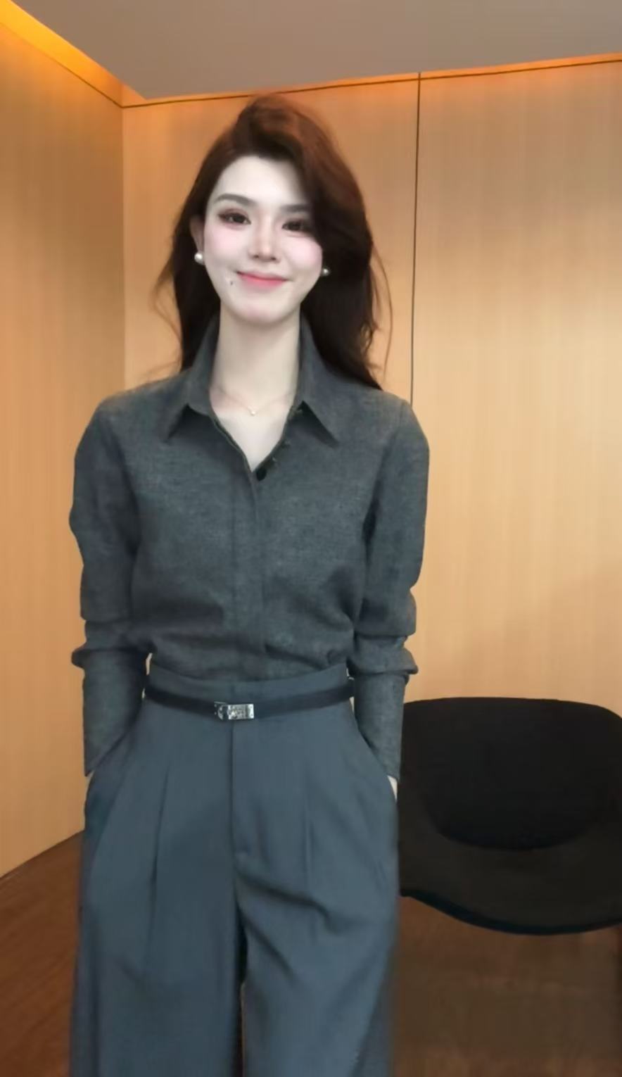 【微风秋月】高级感时尚气质百搭显瘦长袖衬衫ABKK000059款