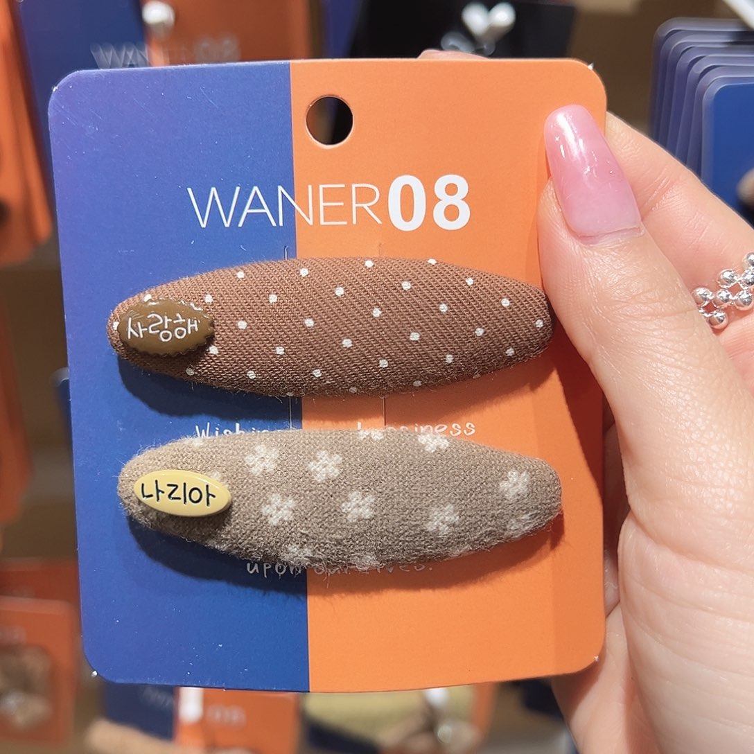 仙***若非金属碎花波点掰掰夹