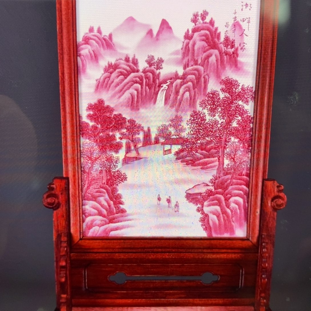上***缘瓷片54*34*1景德镇瓷板画柴窑烧制