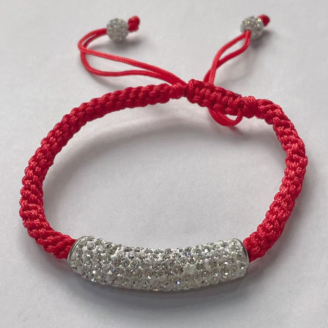 925银合成锆石手链 F-9058  925银弯管手链