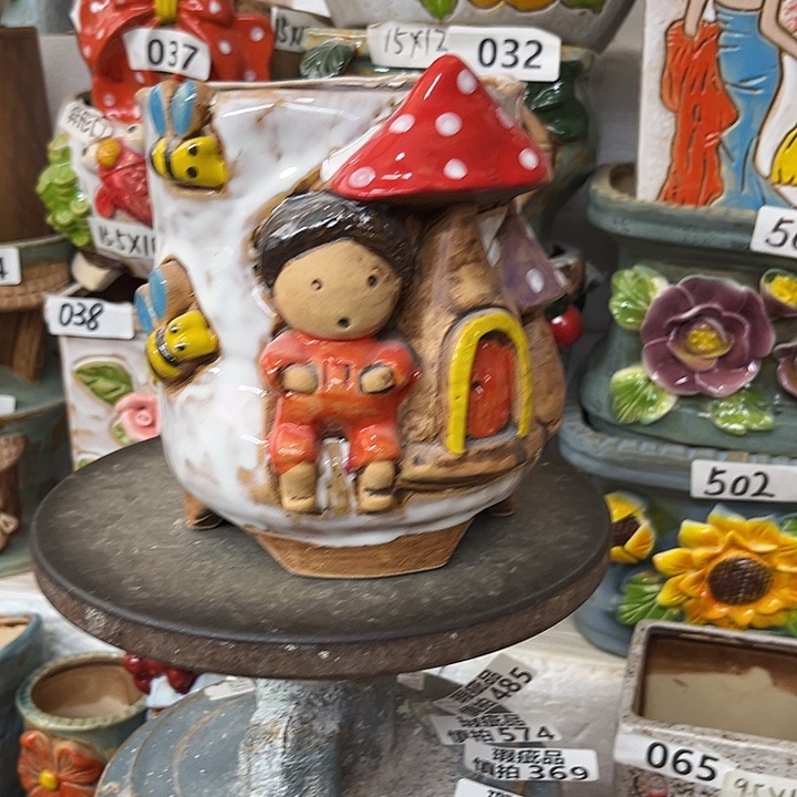 粗陶材质多肉花盆