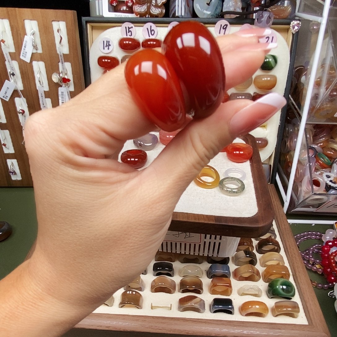 ᰔ****玛瑙/玉髓合金戒指