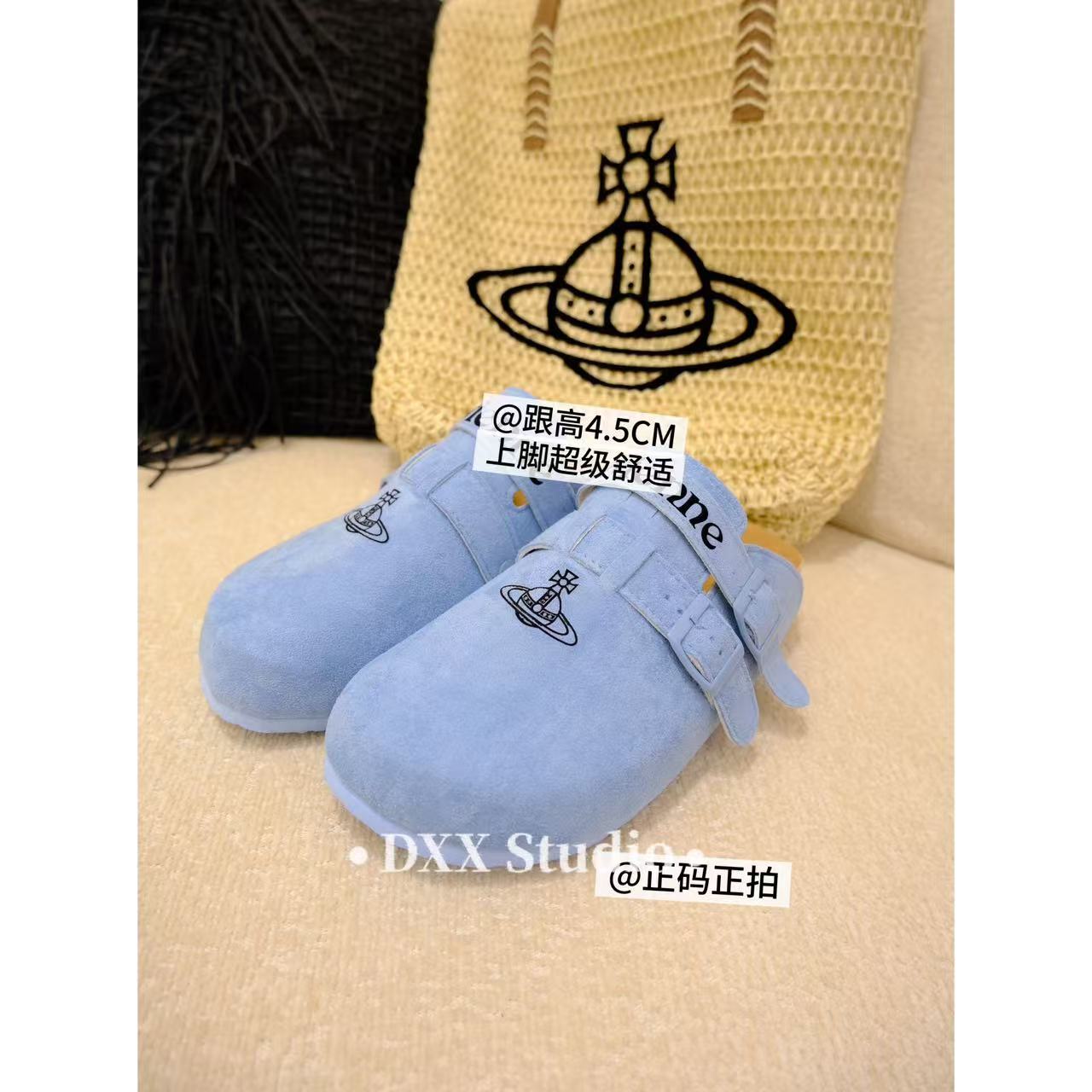 小众设计蓝色系勃肯鞋46004