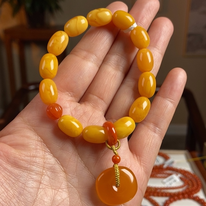 琥珀手链未镶嵌蜜蜡手串9