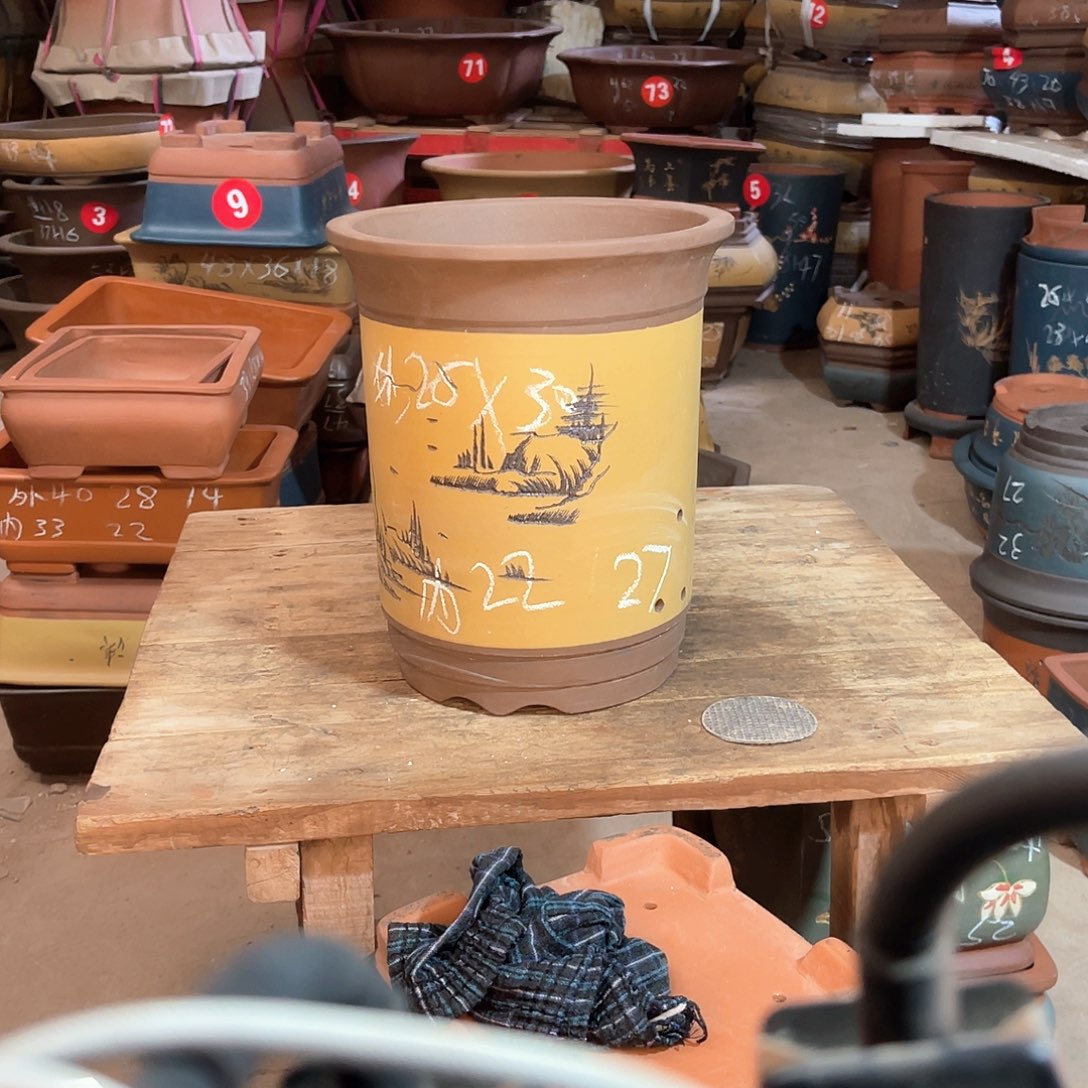 紫砂花盆高桶盆一个