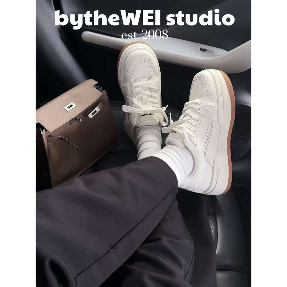 bytheWEI【北岛日记】显脚小百搭厚底小白鞋女学生舒适软底休闲鞋女