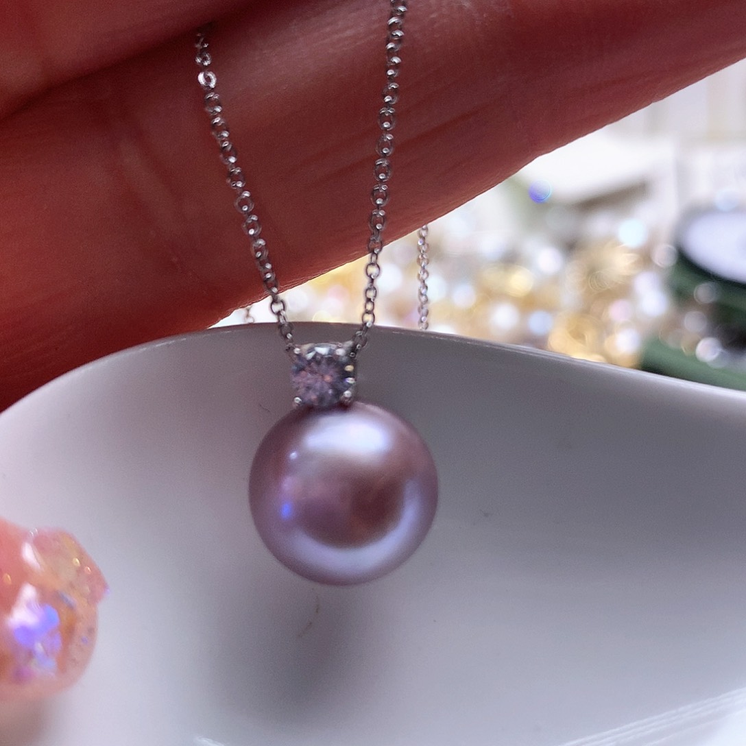 淡水珍珠耳饰银S925镶嵌