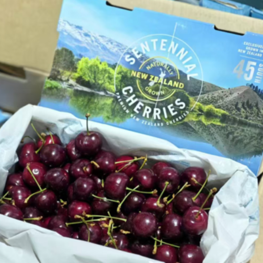 【顺丰包邮】海运新西兰车厘子百年纪念30-32mm （3J)一盒4斤