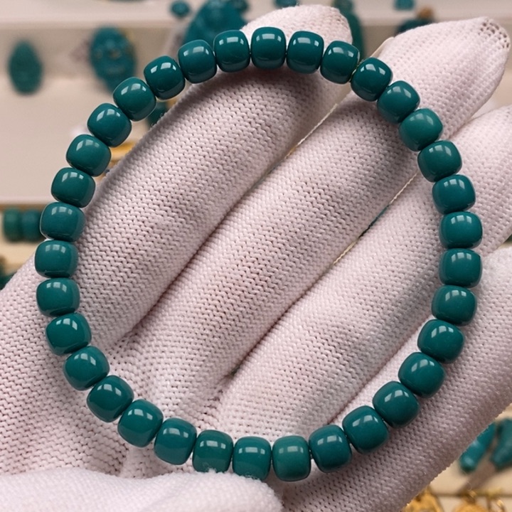 未镶嵌绿松石珠宝奇石老型手串6.6mm新品AA1060