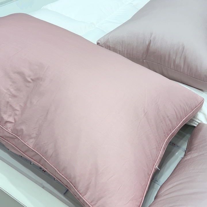 星级酒店同款枕芯双边粉色