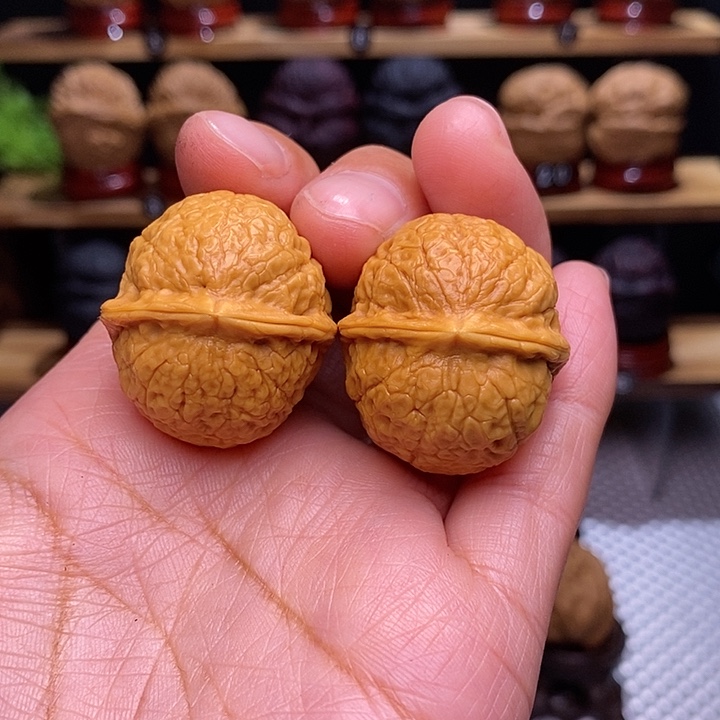 文玩核桃把件李*意金丹48