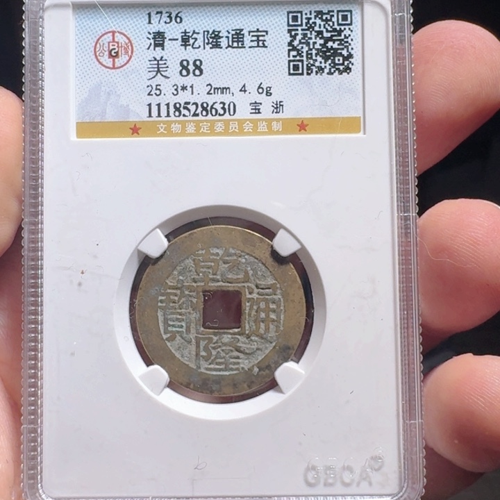 铜F封装评级盒子币一个